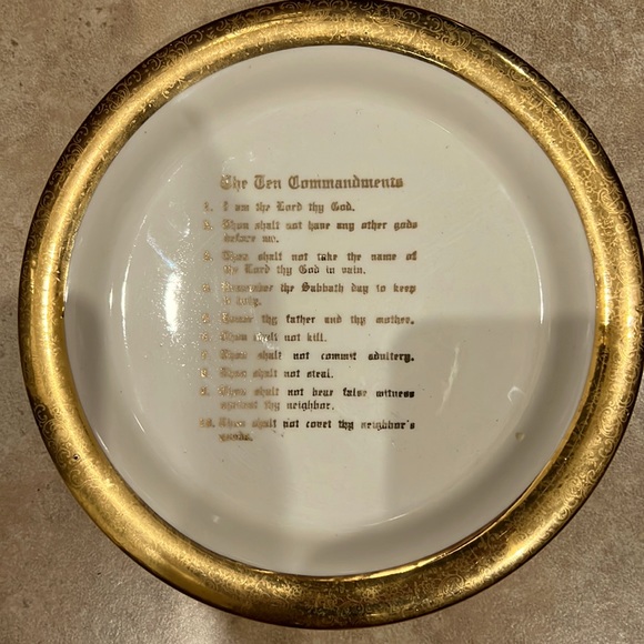 Vintage Homer Laughlin Ten Commandments Plate - Picture 1 of 8